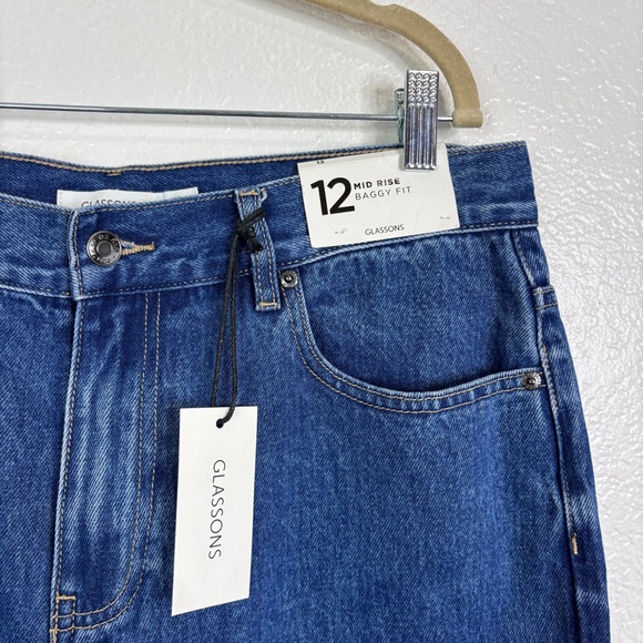 NWT GLASSONS Mid Rise Baggy Fit Jeans - 12 - Picture 5 of 8